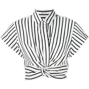 T Alexander Wang Black and White Striped Button Down Shirt